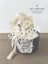 pollenbienco／アンティークレースのコサージュ・A