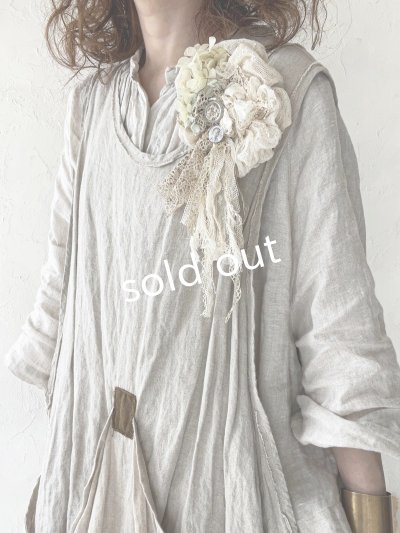 画像9: pollenbienco/アンティークレースのコサージュ・D
