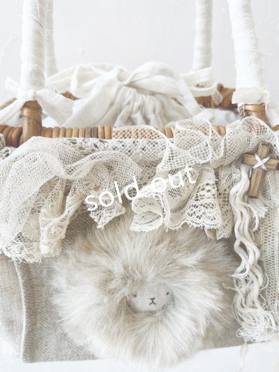 画像5: pollenbienco/アンティークレースのsukekiyoバスケット