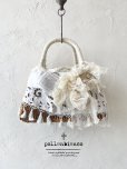 画像1: pollenbienco／アンティークレースのタッセルバスケット (1)