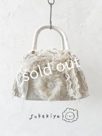 pollenbienco／アンティークレースのsukekiyoバスケット