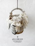 画像1: pollenbienco／アンティークレースと十字架のバスケット・F (1)