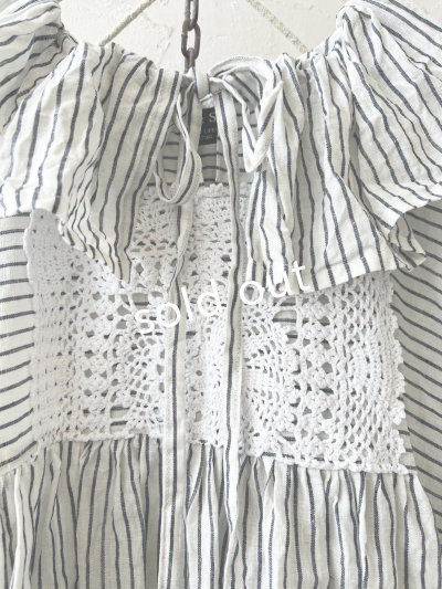 画像4: shizuka's/アンティークレースのフリル襟フレンチワンピース・A