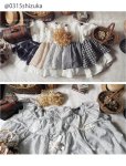 画像7: shizuka's/フレンチ袖レイヤードブラウス・ベージュドット
