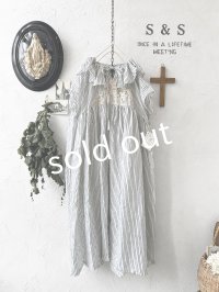 shizuka's/アンティークレースのフリル襟フレンチワンピース・B