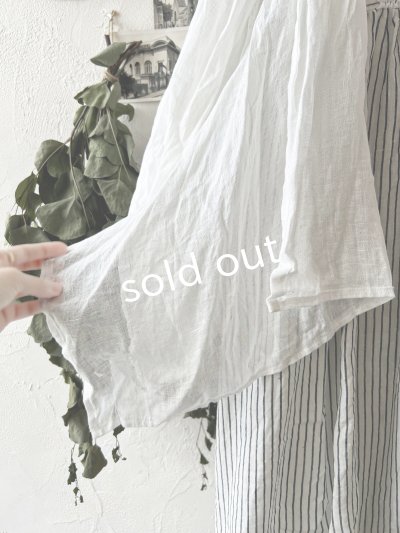 画像8: shizuka's/リネンガーゼのパフ袖ジレ・オフ