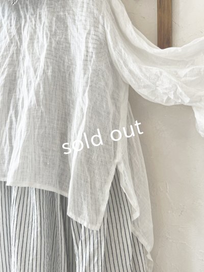 画像9: shizuka's/リネンガーゼのパフ袖ジレ・オフ