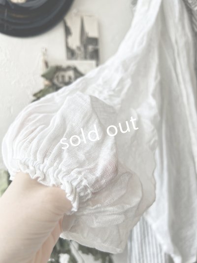 画像6: shizuka's/リネンガーゼのパフ袖ジレ・オフ