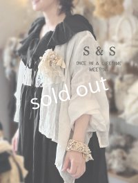 shizuka's/リネンガーゼのパフ袖ジレ・オフ