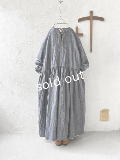 画像9: MARCHE' DE SOEUR／十字架ネックレス付きギャザーワンピース・ダンガリー