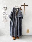 画像2: MARCHE' DE SOEUR／十字架ネックレス付きギャザーワンピース・ダンガリー (2)