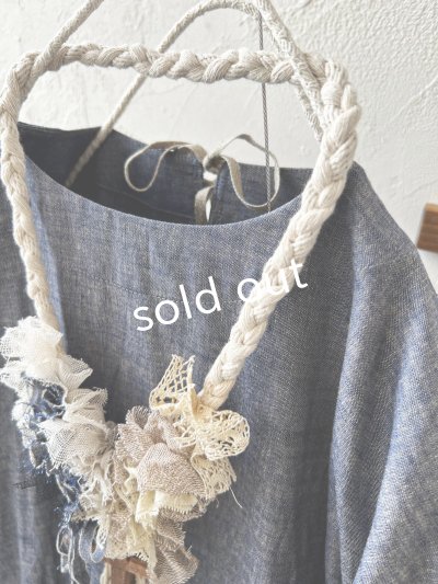 画像5: MARCHE' DE SOEUR／十字架ネックレス付きギャザーワンピース・ダンガリー