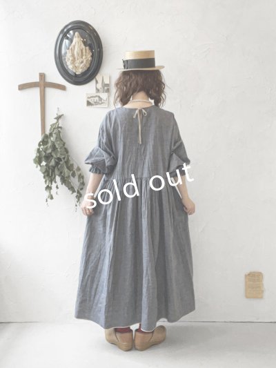 画像13: MARCHE' DE SOEUR／十字架ネックレス付きギャザーワンピース・ダンガリー