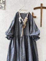 画像3: MARCHE' DE SOEUR／十字架ネックレス付きギャザーワンピース・ダンガリー (3)