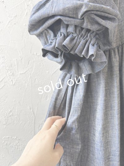 画像7: MARCHE' DE SOEUR／十字架ネックレス付きギャザーワンピース・ダンガリー