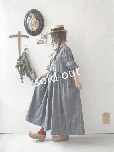 画像12: MARCHE' DE SOEUR／十字架ネックレス付きギャザーワンピース・ダンガリー