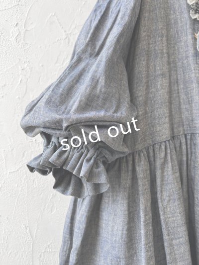 画像6: MARCHE' DE SOEUR／十字架ネックレス付きギャザーワンピース・ダンガリー