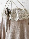 画像10: pollenbienco/アンティークレースのギャザーワンピース・ピンクベージュC