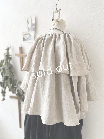 画像13: kosatofuku／リボンと大きなフリルカラーのブラウス・黒