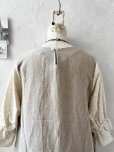 画像11: kosatofuku／フリルケープ付のリネンローギャザーワンピース・生成り