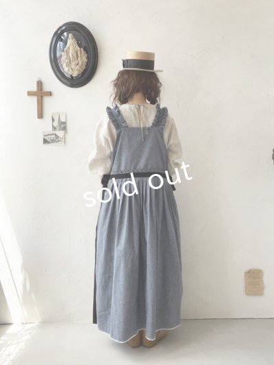 画像17: kosatofuku／フリルショルダーとプリーツリボンのワンピース・ アイボリー