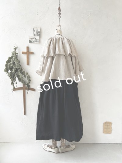 画像12: kosatofuku／リボンと大きなフリルカラーのブラウス・生成り