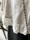 画像8: kosatofuku／フリルケープ付のリネンローギャザーワンピース・黒