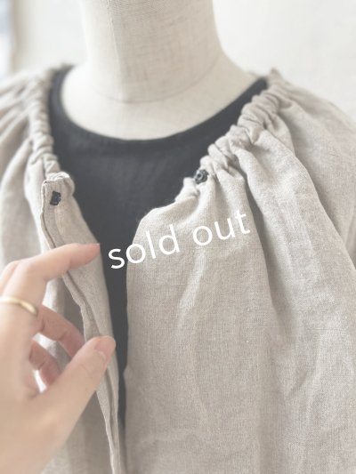 画像8: kosatofuku／リボンと大きなフリルカラーのブラウス・生成り