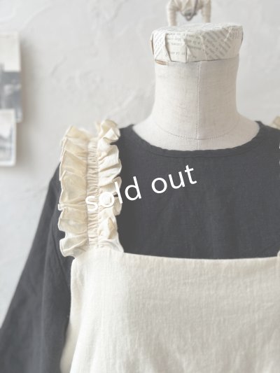 画像5: kosatofuku／フリルショルダーとプリーツリボンのワンピース・ アイボリー