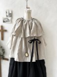画像7: kosatofuku／リボンと大きなフリルカラーのブラウス・黒