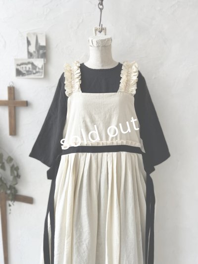 画像3: kosatofuku／フリルショルダーとプリーツリボンのワンピース・ アイボリー