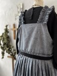 画像12: kosatofuku／フリルショルダーとプリーツリボンのワンピース・デニム