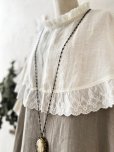 画像7: kosatofuku／フリルケープ付のリネンローギャザーワンピース・生成り