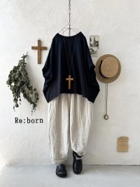 Re:born/タックテーパードパンツ・ナチュラル