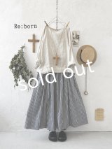 Re:born/ギャザースカート・ブラックギンガム
