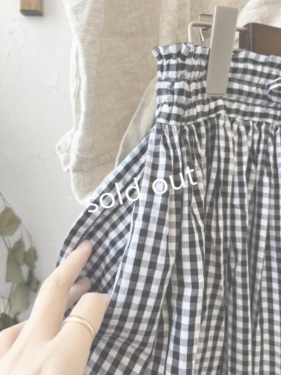 画像5: Re:born/ギャザースカート・ブラックギンガム
