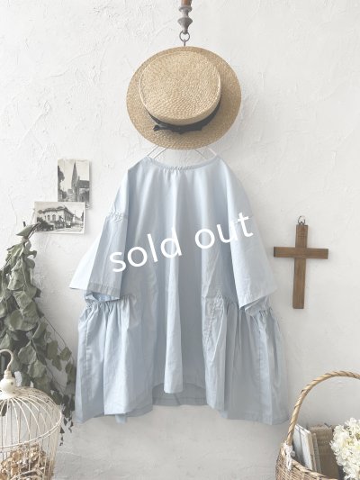 画像3: je suis comme je suis/サイドギャザーブラウス・水色