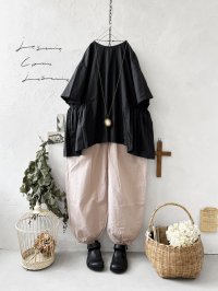 je suis comme je suis/サイドギャザーブラウス・黒