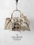 画像1: pollenbienco／アンティークレースと十字架のバスケット・G (1)