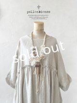 pollenbienco／アンティークレースと木の十字架ネックレス・A