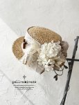 画像1: pollenbienco／アンティークレースの帽子・F (1)
