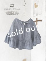 Avenue／フリルギャザーポンチョ・デニムブルー