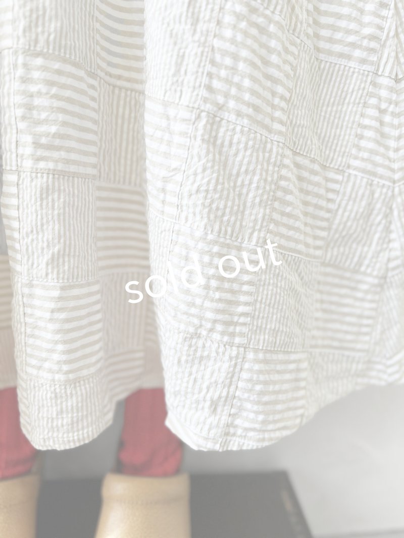 画像7: MARCHE' DE SOEUR／Ａラインフードワンピース・パッチワーク (7)