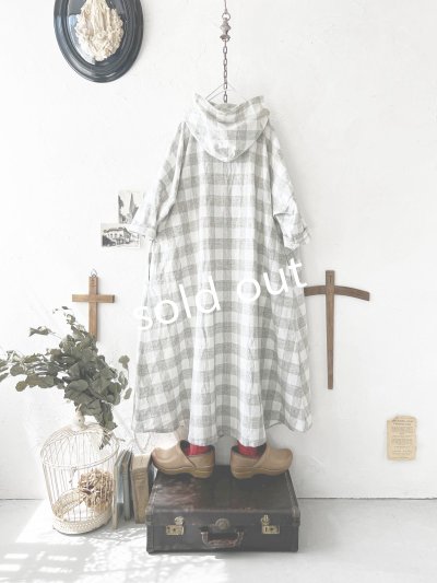 画像9: MARCHE' DE SOEUR/Aラインフードワンピース・チェック