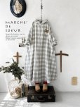画像1: MARCHE' DE SOEUR／Ａラインフードワンピース・チェック (1)