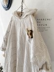 画像2: MARCHE' DE SOEUR／Ａラインフードワンピース・パッチワーク (2)