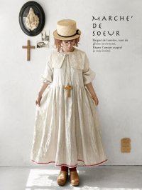 MARCHE' DE SOEUR／ギャザーワンピース・赤耳ミリチェック