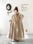 画像1: MARCHE' DE SOEUR／Ａラインフードワンピース・ベージュシャンブレー (1)