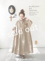 MARCHE' DE SOEUR／Ａラインフードワンピース・ベージュシャンブレー