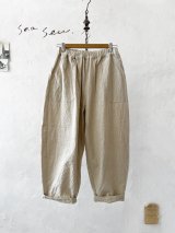 seasew.／501 キャンバス後切替コクーンパンツ・生成り